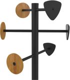 Unilux Bora Bamboo Staande kapstok, wit-bamboe, 6 kledinghaken, parasolhouder en afdruipbak