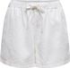 ONLY - ONLCARO MW LINEN B PULL-UP SHORTS CC PNT - Dames - Bermuda shorts - Wit - Maat S