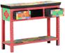 vidaXL Table murale avec tiroir et rangement, Multicolore, 100 x 30 x 77 cm