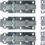 Deltafix Schuifslot/hangslotschuif - 3x - 12 x 4.5cm - Verzinkt staal