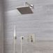 Harting Mitigeur Mécanique Inverseur & 44 Douchette Carrée et Bec de Bain - Hudson Reed