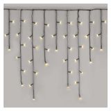 EMOS Led-lichtketting met ijsregen, 10 m kerstlichtketting + 5 m voedingskabel, 600 leds, 8 lichtmodi, voeding, IP44 voor binnen en buiten, warmwit