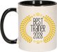Bellatio Decorations Cadeau koffie/thee mok - de beste trainer van 2028 - zwart - 300 ml - keramiek