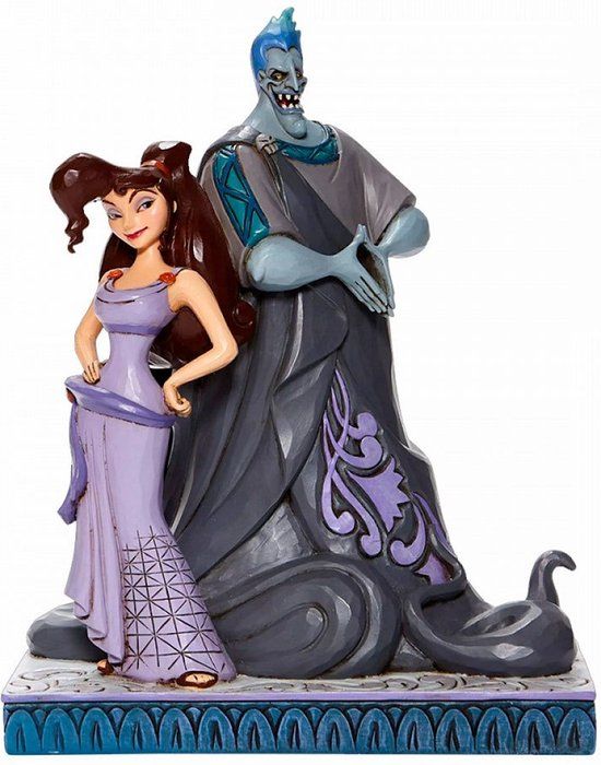 Disney Hercules Meg En Hades Figuur - Blauw - Polyresin - 23 cm