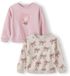 Minoti sweater meisjes 2-pack met konijn en strikjes - lichtroze