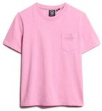 Superdry Essential garment-dye T-shirt met logo en borstzak Dames T-shirts lilac chiffon