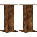 Supports Pour Plantes 2 Pcs Chêne Fumé Bois D'Ingénierie