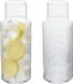 Secret de Gourmet carafe à eau - 2x - verre transparent - 1200 ml