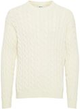 Solid SDMalcolm Trui Heren Lange Mouw Ronde Hals Katoen Off-white XXL