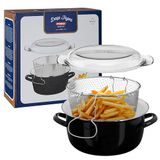 Premier Huishoudelijke artikelen 5 L Friteuse met Pyrex Deksel - Zwart