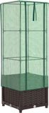 vidaXL Plantenbak verhoogd met kashoes 40x40x139 cm rattanlook