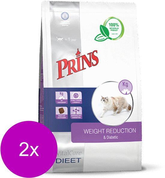 Prins Vitalcare Gewichtsverlies/Diabeet - Kattenvoer - 2 x 1.5 kg