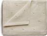 Mushie Deken Knitted Pointelle Baby Blanket - Ivory