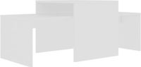 vidaXL Salontafelset - 100x48x40 cm - Bewerkt Hout - Wit