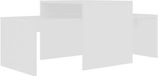 vidaXL Salontafelset - 100x48x40 cm - Bewerkt Hout - Wit