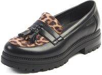 Gabylou Mocassins Femme Pieds Larges H Tina Leopard Synthétique