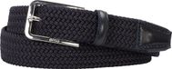 BOSS leren heren riem - navy blauw