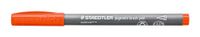 STAEDTLER Brush pen pigment arts, scharlakenrood, gepigmenteerde premium tekeninkt, penseelpunt voor variabele lijnbreedte, waterbestendig, sneldrogend, 10 penseelpennen in kartonnen etui, 371-24