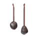 Ferm Living Décoration suspendue Bellure 7 cm, 2 pièces Bronze Rustique