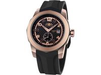 MOM Mod. PM7300-324 - Heren Polshorloge - Rosékleurig/Zwart - Siliconen Band
