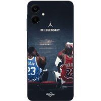 Samsung Galaxy A06 hoesje jonge Jordan vs oude Jordan legendarische mand Maniacase