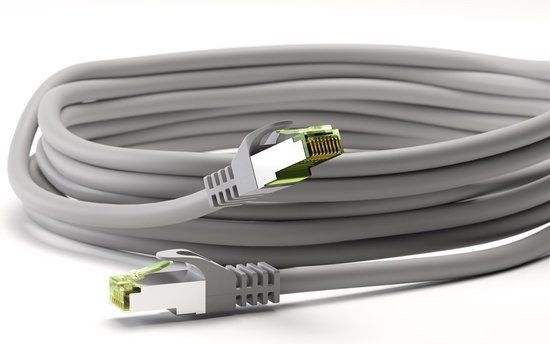 Merkloos Goobay GHMT-Gecertificeerd CAT8.1 S/FTP LSZH 0.25M Grijs Netwerkkabel
