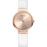 Bering 14531-266 Polshorloge Dames Kwarts Classic Saffierglas 31 mm Roze Staal