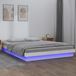 Prolenta Maison Exclusive - Massief houten bed met LED-verlichting, wit, 135x190 cm