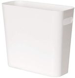 Youngever 5.5L Plastic Prullenbak, Kleine Vuilnisbak, Afvalbak, Slim Met Handgrepen (White)