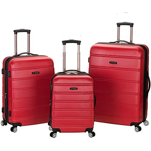 Rockland Melbourne Hardside Uitbreidbare Spinner Wielbagage - Rood - Eén maat