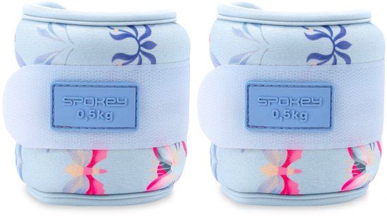 Spokey The Bloom Enkel- en polsgewichten - Bloemenprint - 2x 0,5 kg