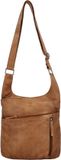 Hide & Stitches Paint Rock Schoudertas - Crossbody - Leer - Leren Dames Tas - Cognac