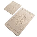 Badmatset 2-delig beige