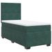 vidaXL Boxspringbed met matras, fluweel, donkergroen, 140x200 cm