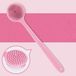 CHPN - Brosse de dos - Brosse pour le corps - Brosse de massage - Brosse de douche - Silicone - Brosse de gommage - Rose - Avec œillet de suspension