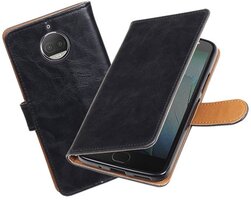 Best Cases .nl Motorola Moto G5s Plus Pull-Up booktype hoesje zwart