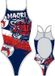 Turbo Maori Flag Maillot de bain Rouge, Bleu XL Femme