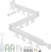 Kelisiting Étagère à linge extensible 3 plis blanc mural gain de place pliable durable pour balcon buanderie salle de bain patio appartement dortoir