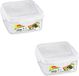 PLASTICFORTE Vershoudbakje vriezer / magnetron - 10x stuks - 600 ml - kunststof