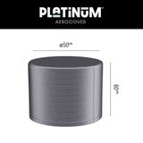 Platinum AeroCover Loungetafelhoes - Grijs - Ø50xH60cm - Polyester - Trekkoord