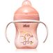 Chicco Biberon d'apprentissage, Tasse à bec anti-goutte en plastique pour enfants, une tasse pour apprendre à boire, bec ergonomique semi-doux, valve et poignées amovibles, 6 mois+, sans BPA, Rose