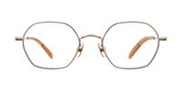 Garrett Leight Kaiser Lunettes De Vue Unisexe Doré Géométrique 48mm