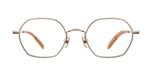 Garrett Leight Kaiser Lunettes De Vue Unisexe Doré Géométrique 48mm