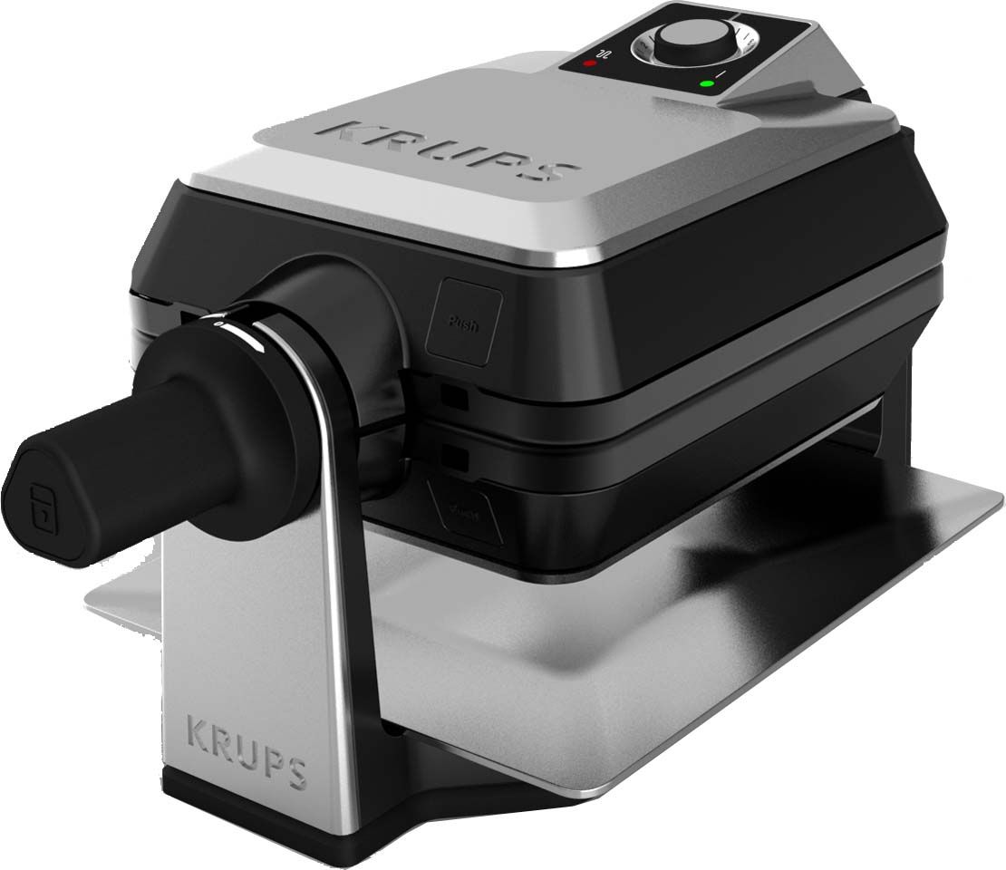 Krups FDD95D Wafelijzer - 1200W - Zwart/RVS