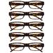 Leesbril The Reading Glasses Leesbril, bruin, schildpad waarde, set van 5 lichte mannen en vrouwen, RRR32-2 + 3,50