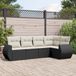 Maison Exclusive - Ensemble de jardin, composé de 5 pièces avec coussins, noir, en polyrotin