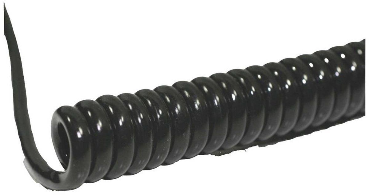 BKL Electronic 1506214 Spiraalkabel Li12Y11Y 1200 mm / 4800 mm 4 x 0.50 mm² Zwart 1 stuk(s)
