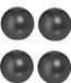 Trend Candles Bolkaars glad - 4x - zwart - 8 cm - 25 branduren