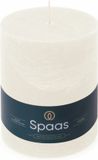 Spaas Rustieke Pillarkaars ± 95 branduren Wit - 6 x - Voordeelverpakking