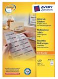 Avery 3657-200 Etiketten Wit 48,5 x 25,4 mm